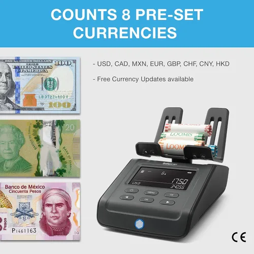 Miniatura 2 de Safescan Báscula de conteo de dinero 6175, multimoneda, ideal para monedas, billetes y artículos que no son efectivo, almacena resultados de conteo