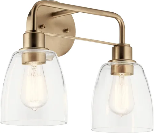 Miniatura 8 de Kichler Meller de 11 pulgadas, lámpara de pared de 1 foco con vidrio transparente en negro