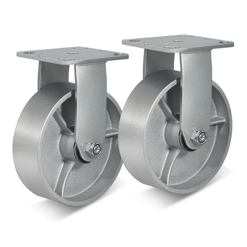 Miniatura 15 de Ruedas giratorias de 4 x 2 pulgadas, ruedas industriales resistentes, ruedas giratorias con rodamiento de rodillos - Ruedas de hierro fundido