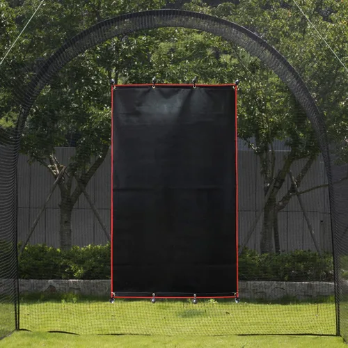 Miniatura 6 de Jaula de bateo de béisbol con objetivo de zona de ataque, red de PVC resistente de 4 x 6/6 x 8 pies para práctica de lanzamiento, entrenamiento