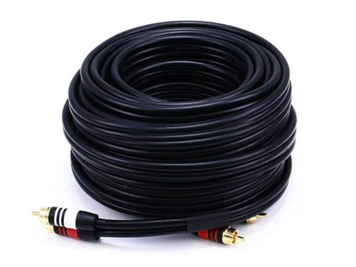Miniatura 3 de Monoprice 1.5 pies Premium 2 conectores RCA Plug/2 conectores RCA Plug M/M de 22 AWG, color negro