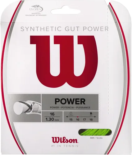 Miniatura 4 de WILSON Synthetic Gut Power - Cordaje para raqueta de tenis, juego y carrete de 200 m, calibre 16 y 17 Negro