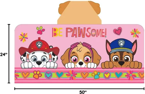 Miniatura 2 de Franco - Toalla de rizo de algodón suave con capucha para niños, para uso en baño/piscina/playa, 24 x 50 pulgadas, Paw Patrol, color rosa