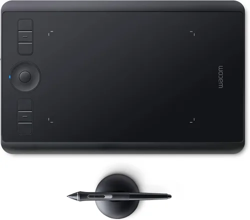 Wacom Intuos Pro - Tableta de dibujo, pequeña tableta gráfica inalámbrica de arte de 10.6 x 6.7 pulgadas con Pro Pen 2 y anillo táctil, almohadilla