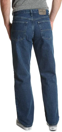 Miniatura 3 de Wrangler Authentics Jeans clásicos para hombre de ajuste relajado, con 5 bolsillos, de algodón