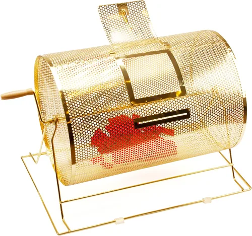 Miniatura 9 de GSE Games & Sports Expert Brass Raffle Ticket Drum, Gold Spinning Raffle Cage, Lottery Drawing Box for Raffles, Giveaways, Fundraisers, and Events