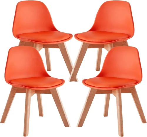 Miniatura 7 de Comfy - Juego de 2 sillas de escritorio pequeñas de estilo simple para niños de 3 a 10 años, diseño de respaldo curvado y asiento acolchado