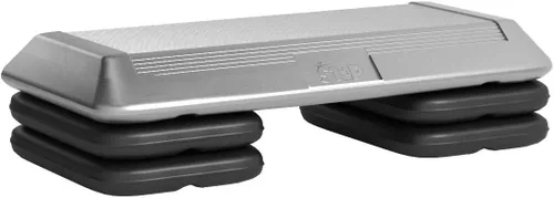 Miniatura 4 de Freestyle STEP Plataforma de escalón para ejercicio, Stepper de tamaño circuito para ejercicio en casa Plateado/Negro