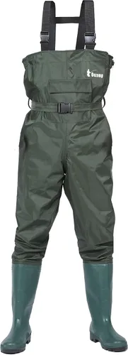 Miniatura 3 de wader con botas impermeable para pesca y caza de nailon 2-Ply/PVC 9-13