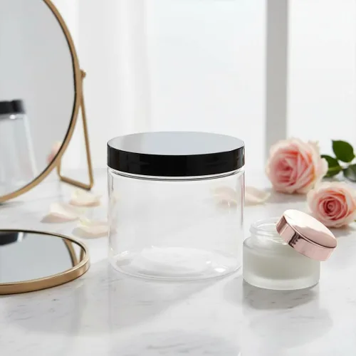 Miniatura 4 de Frascos x 6 unidades recargables, de plástico transparente, libre de BPA, de 16 oz, con etiquetas.