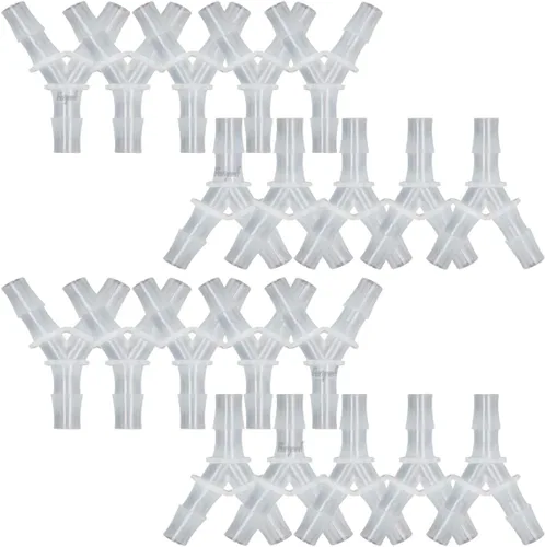 Miniatura 24 de Conector de púas de 3 vías en forma de Y de plástico de 1/2 "para manguera de aire, accesorio de púas de polipropileno de pp de tubería de agua