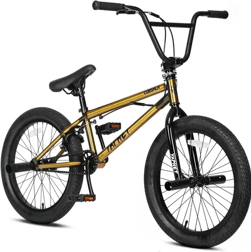 Miniatura 10 de cubsala Freestyle BMX Bike, 20 Inch Yaphet Bicycle for Teen Beginner and Adult Riders, Bike with Hi-Ten Steel Frame, Multiple