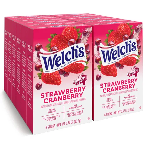Miniatura 17 de Welch's Singles To Go! Paquete variado de mezcla de bebida de arándano, paquetes de sabor de agua sin azúcar, sin aspartamo, sin tintes