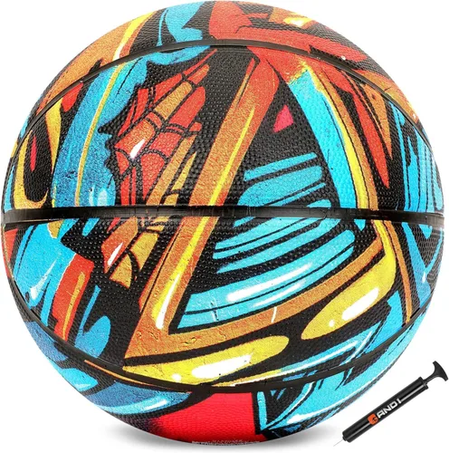 Miniatura 2 de AND1 Supreme Grip - Pelota de baloncesto de goma y bomba, pelota oficial de Streetball tamaño 7 (29.5”), hecha para juegos de baloncesto en Azul