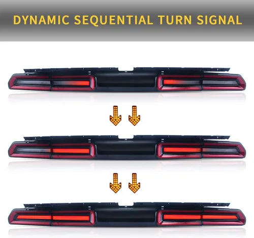 Miniatura 2 de VLAND - Luces traseras LED completas para Dodge Challenger Coupé 3ª generación 2008 2009 2010 2011 2012 2013 2014, con montaje de lámparas traseras
