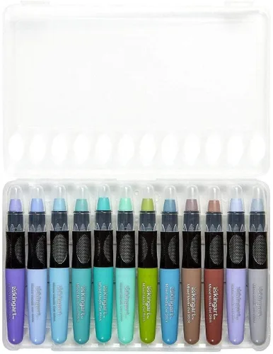 Miniatura 10 de KINGART Juego de barras de gel pastel, pigmentos de artista, 24 colores únicos, solubles en agua, cremosos e inodoros, uso en papel, madera, lienzo