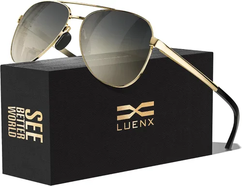 Miniatura 2 de LUENX - Lentes de sol polarizadas con protección UV 400 para hombre y mujer, incluye funda