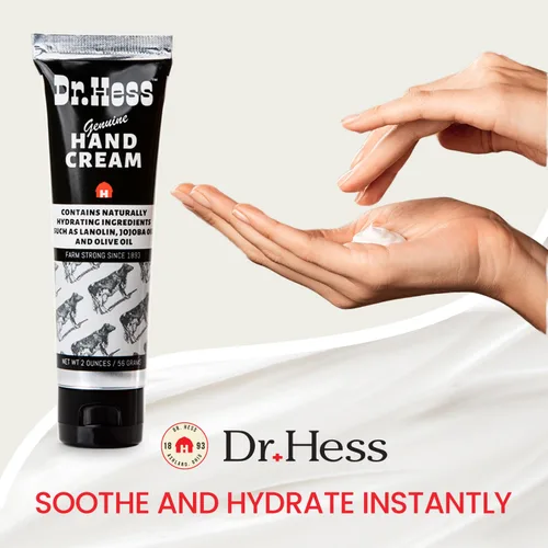 Miniatura 2 de Dr. Hess Crema de manos genuina, loción nutritiva y suavizante para manos y talones secos y agrietados, alivio del eccema, con lanolina, cera