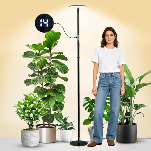 Miniatura 11 de chiphy Luz de crecimiento de espectro completo de 69 pulgadas para plantas de interior, temporizador de 4/8/12H, luces de planta de 40 W de alto
