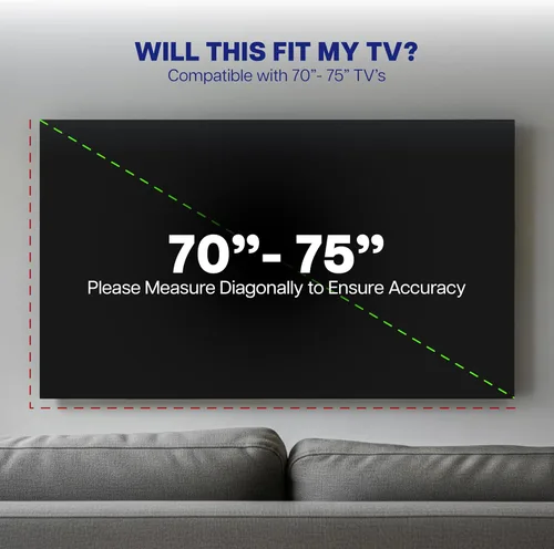 Miniatura 3 de VIVO Protector de pantalla plana para pantallas de 70 a 75 pulgadas, universal, al aire libre, resistente a la intemperie, resistente al agua, Negro