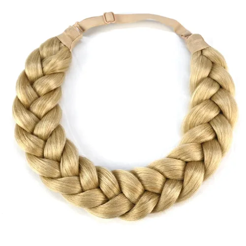 Miniatura 8 de Diadema trenzada de 3 hebras de pelo sintético trenzado grueso grueso grueso elástico diadema ropa señoras belleza