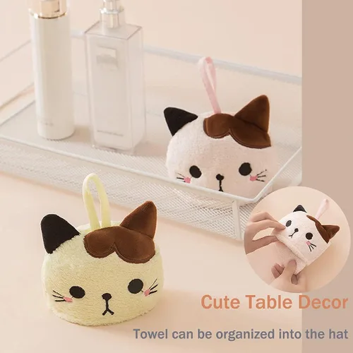 Miniatura 6 de PRATIQUE Paquete de 5 bonitas toallas de mano, toallas de baño con lazo para colgar, toalla de mano para niños, animales, toalla de mano absorbente