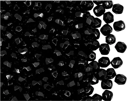 Miniatura 3 de 600 Checa 0.157 in tiza blanca facetada ronda Firepolished cuentas de vidrio 1/2 masa fuego pulido