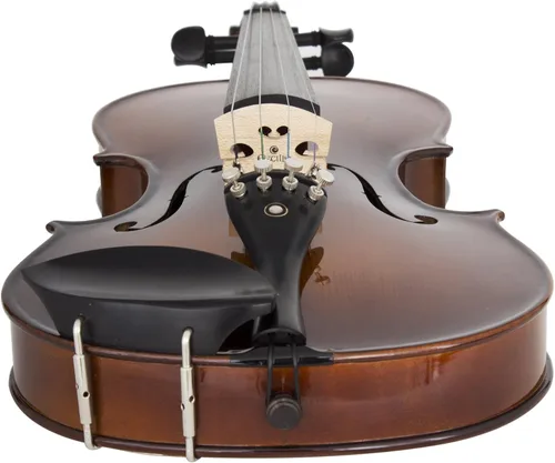 Miniatura 3 de Cecilio Violín de tamaño completo 4/4, arce macizo tallado a mano y abeto con accesorios de ébano, incluye estuche, arcos, colofonia, ideal