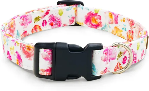 Miniatura 11 de Tunkoo Collar de perro de flores de margarita, bonito collar floral ajustable para perros machos y hembras con hebilla de plástico fuerte