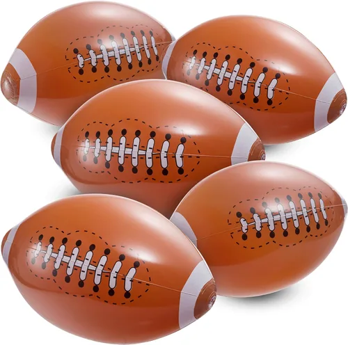 Miniatura 9 de Bedwina Paquete de 12 balones inflables de 16 pulgadas para decoraciones de fiestas de fútbol y recuerdos de fiesta, pelotas de playa con temática