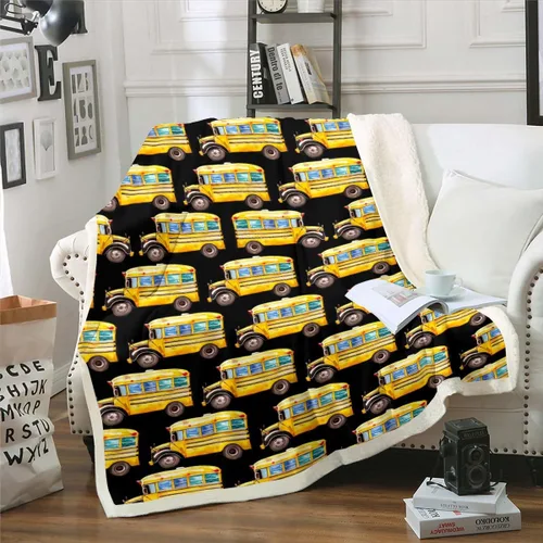 Miniatura 10 de Erosebridal Manta de forro polar con diseño de camiones y excavadoras, de 40 x 50 pulgadas, color amarillo, para niños, niños, adolescentes