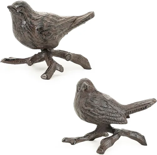 Miniatura 11 de Sungmor Juego de 2 figuras de hierro fundido de elefante y unicornio - Esculturas rústicas en negro para estante, escritorio o entrada - Estatuas
