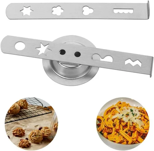 Miniatura 6 de Accesorio de prensa de pastelería para hacer galletas, accesorio para picadora de carne de acero inoxidable, cortadores de masa para hornear
