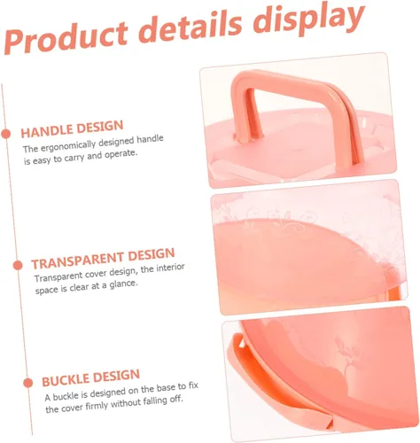 Miniatura 8 de YARNOW Caja portátil para tartas, soporte para cupcakes con tapa, soporte para cupcakes, contenedores de alimentos con tapas, transportador