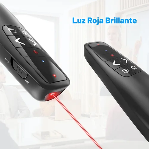 Miniatura 4 de Clickers de presentación para PowerPoint, clicker para presentaciones portátiles remoto, control remoto inalámbrico USB para presentador, control