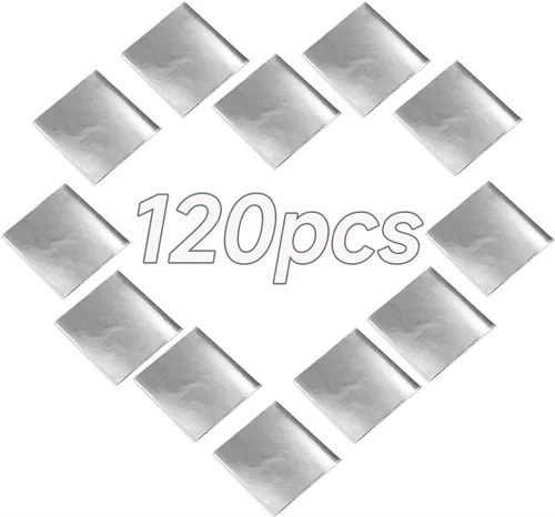 Miniatura 7 de Hojas de hojas doradas 120 hojas para decoración de arte de bricolaje, uñas, manualidades, bronce, muebles, pintura, resina