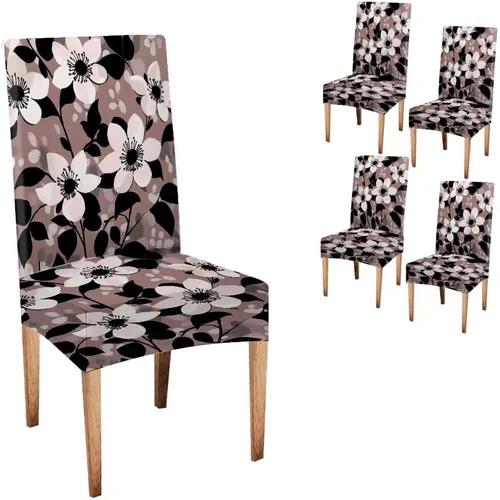 Miniatura 67 de CAPSCEOLL Fundas para Sillas De Comedor 4, Funda elástica para silla de comedor, lavable de elastano, fundas para sillas Parsons de cocina, Fundas