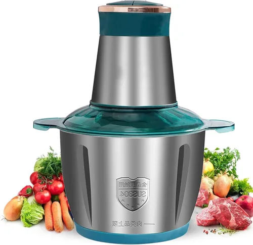 Miniatura 10 de Procesadores de alimentos eléctrico picador de alimentos con picador de carne y picador de verduras con potente motor de cobre, incluye