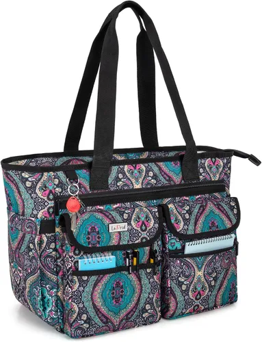 Miniatura 7 de LoDrid Bolsa para profesores con almohadilla inferior, capa de almacenamiento separada para laptop (hasta 15.6 pulgadas), bolsas para profesores