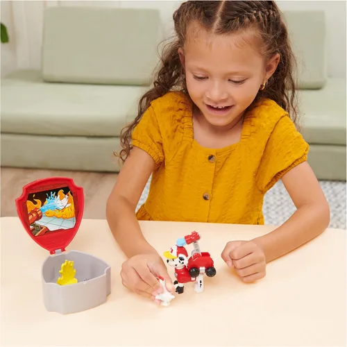 Miniatura 2 de Paw Patrol, Big Truck Pups Marshall Figura de Acción con Dron de Rescate con Clip, Vaina del Centro de Comando y Amigo Animal, Juguetes para Niños