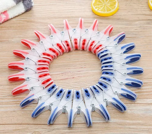 Miniatura 7 de Clips de plástico resistentes antideslizantes para secar la ropa, pinzas resistentes para viajes, paquete de 24