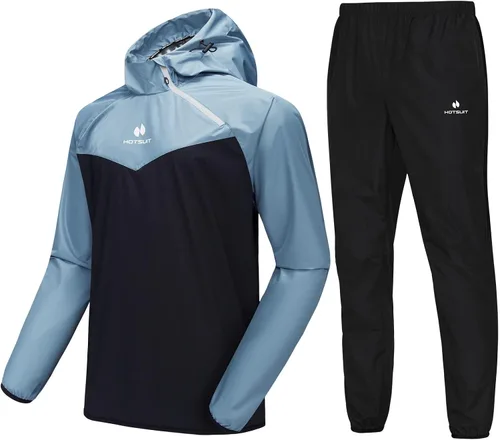 Miniatura 20 de HOTSUIT Traje de sauna para hombre, chaqueta de sauna, pantalón, gimnasio, entrenamiento, trajes de sudor