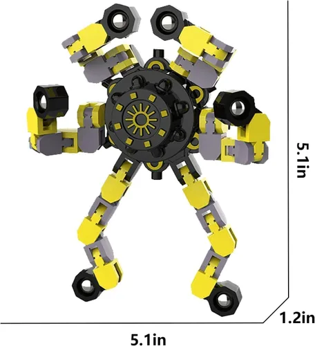 Miniatura 2 de 12 piezas Fidget Spinners Juguetes para niños y adultos, robot deformable transformable para la punta de los dedos, alivio del estrés, recuerdo