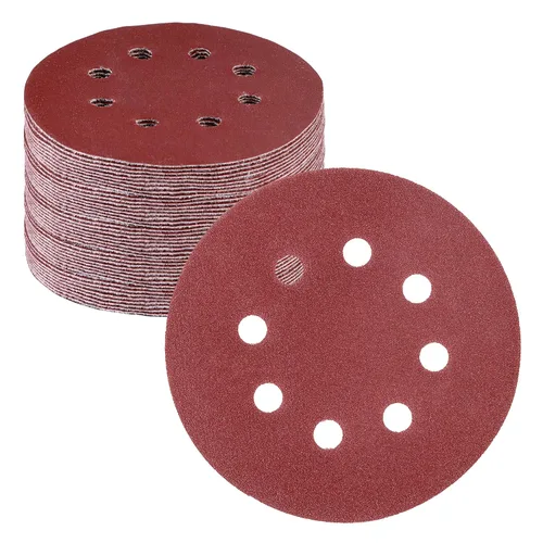 Miniatura 33 de WORKPRO Juego de discos de lija de 50 piezas – Papel de lija de 8 agujeros de 5 pulgadas, 5 grados, incluye 60, 80, 120, 240, 320 granos