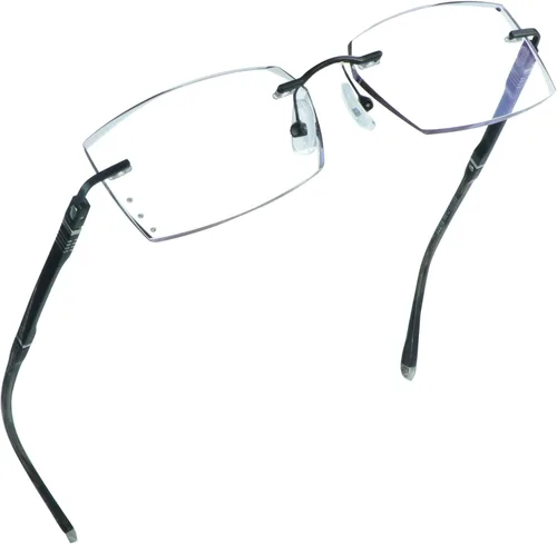 Miniatura 6 de LifeArt Gafas de lectura con bloqueo de luz azul, anti rayos azules, reducen la fatiga ocular, marco sin montura con diamante elegante