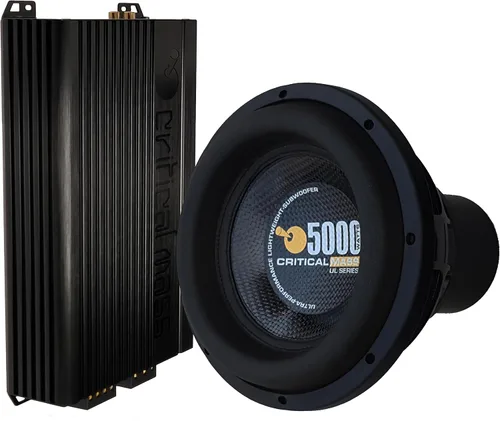 Critical Mass UL12 El subwoofer perfecto de audio para automóvil, galardonado con el premio de 2500 vatios RMS Dual 1.5 ohmios y 12 pulgadas, súper