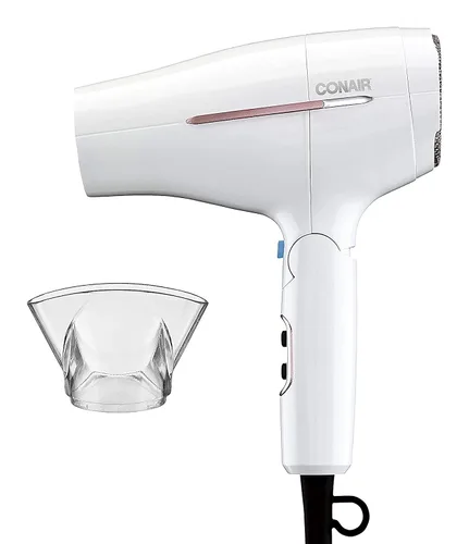 Miniatura 11 de Conair Worldwide Secador de pelo con mango plegable con concentrador y difusor, 1875W secador de pelo de viaje con tecnología de voltaje