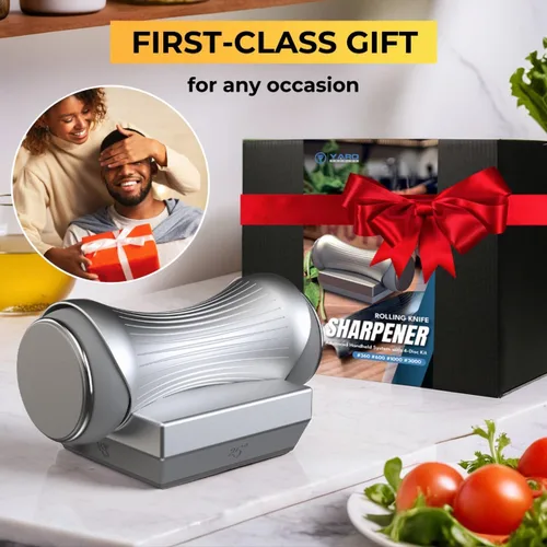Miniatura 7 de YARO Best - Afilador de cuchillos para cocina y chef, sistema profesional de afilado de cuchillos, kit de afilador de cuchillos de aluminio, rodillo