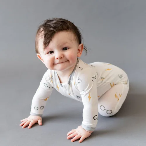 Miniatura 48 de KYTE BABY Pies unisex con cierre de cremallera, rayón hecho de bambú, 0-24 meses