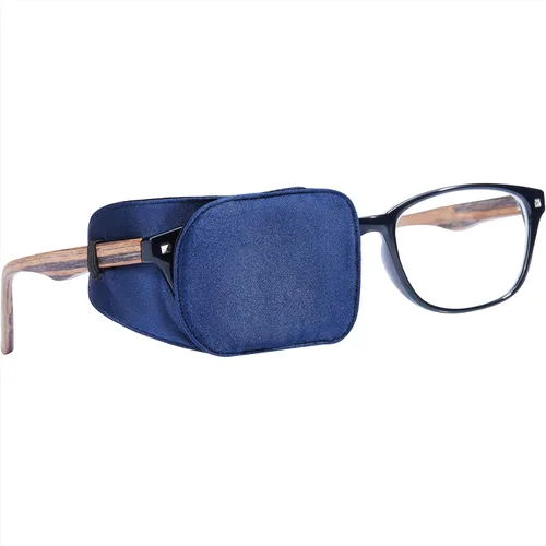 Miniatura 31 de Astropic Parche Grande de Seda para Ojos para Adultos y Niños con Gafas para Cubrir Cualquier Ojo (Grande, Caqui)